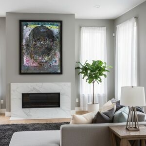 HANDCRAFTED Abstract Framed Painting HANDMADE Artwork HANDPAINTED Wall Art Decor